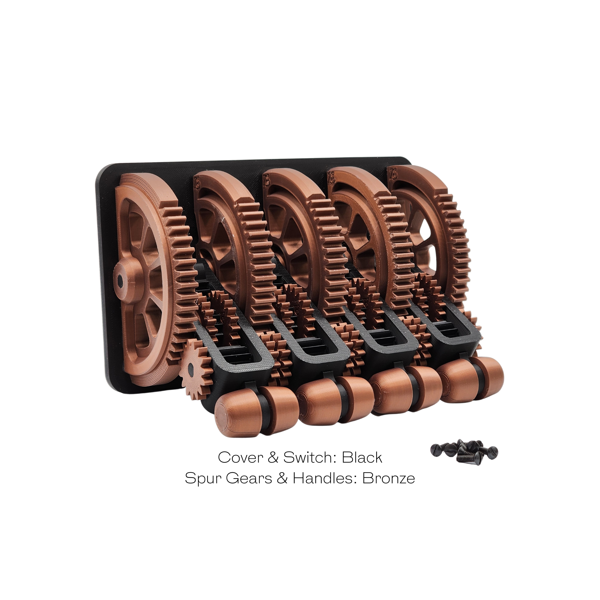 Mechanical Spur Geared Steampunk Quad Toggle Light Switch Mechanical Spur Geared Steampunk Quad Toggle Light Switch